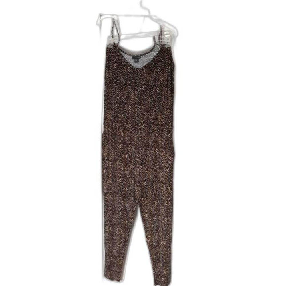 Apostrophe Romper y2k xl black miniprint athleisure lounge pants vintage